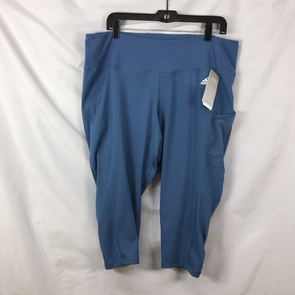 Adidas Aeroready Exercise Light Blue Capri Size 3X New With Tags